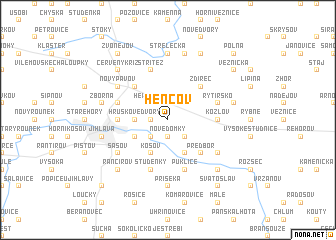 map of Henčov