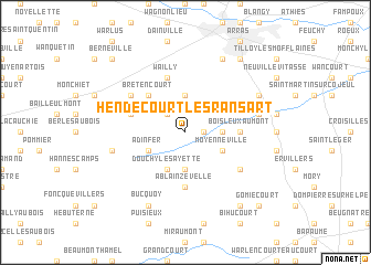 map of Hendecourt-lès-Ransart
