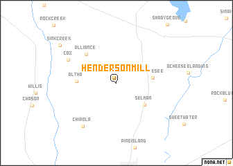 map of Henderson Mill