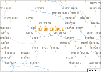 map of Hendrichovce