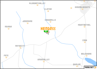 map of Hendrix