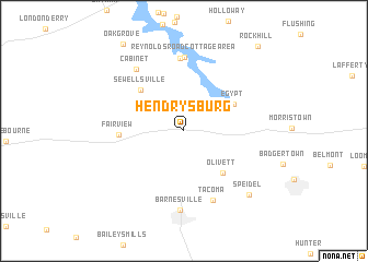 map of Hendrysburg