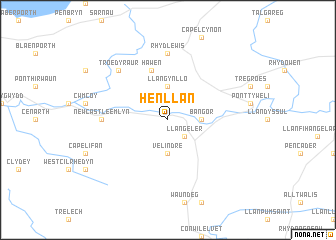 map of Henllan