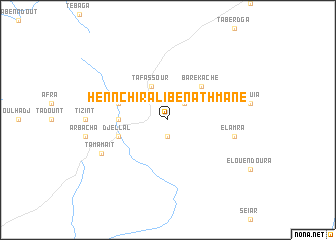 map of Hennchir Ali Ben Athmane