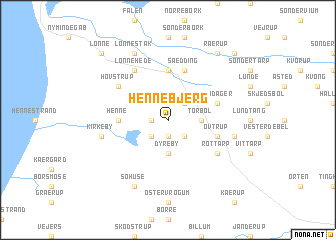 map of Hennebjerg