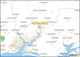 map of Hennebont