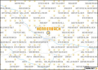 map of Hennenbach