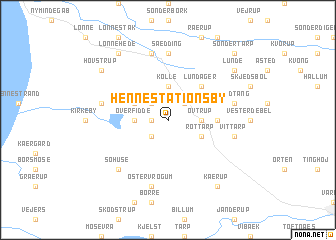 map of Henne Stationsby