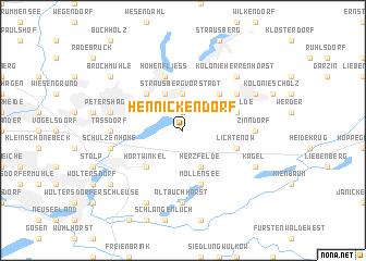 map of Hennickendorf