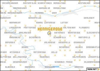 map of Hennigerode