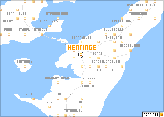 map of Henninge