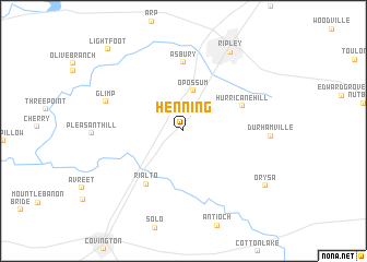 map of Henning