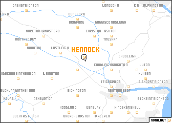 map of Hennock