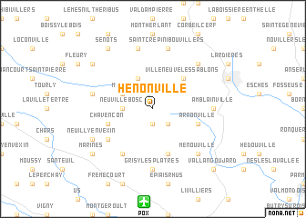 map of Hénonville