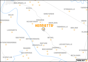 map of Henrietta