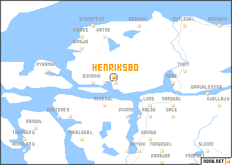 map of Henriksbø