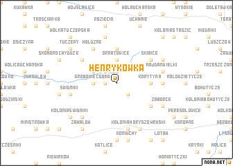 map of Henrykówka