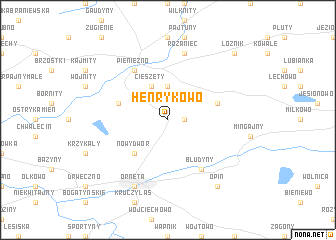 map of Henrykowo