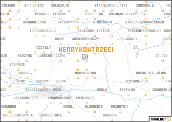 map of Henryków Trzeci