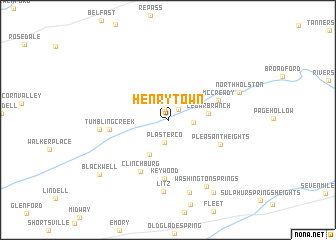 map of Henrytown