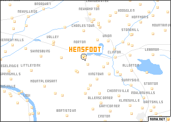 map of Hensfoot