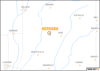 map of Henshaw