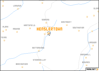 map of Henslertown