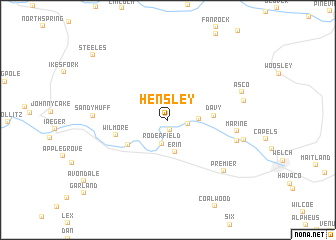 map of Hensley