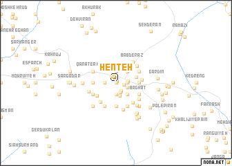 map of Ḩenţeh