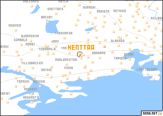 map of Henttaa