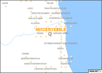 map of Henzenī-ye Bālā