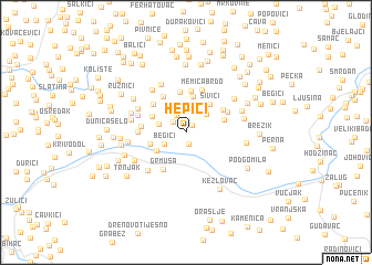 map of Hepići