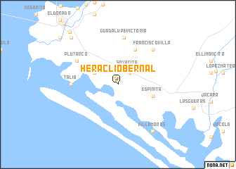 map of Heraclio Bernal