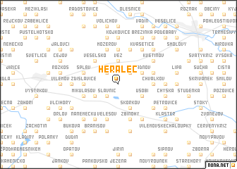 map of Herálec