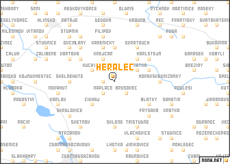 map of Herálec