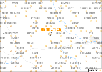 map of Heraltice