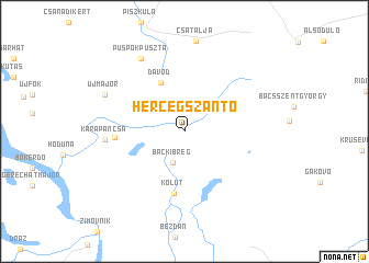 map of Hercegszántó