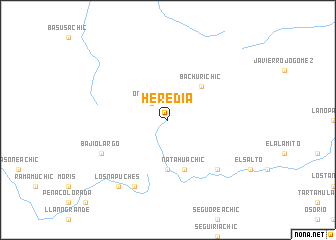 map of Heredia