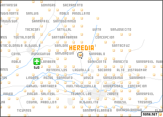 map of Heredia