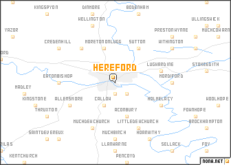 map of Hereford