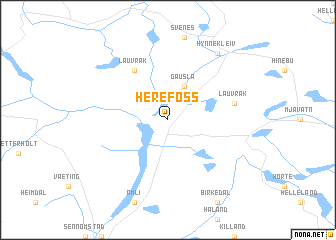 map of Herefoss