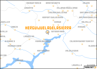 map of Herguijuela de la Sierra