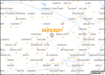 map of Héricourt