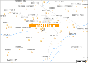 map of Heritage Estates