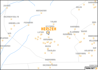 map of Herīzeh