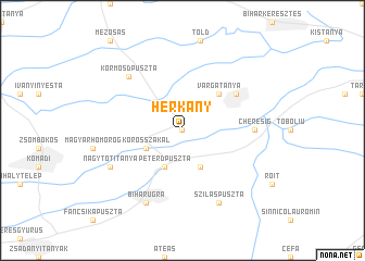 map of Herkány