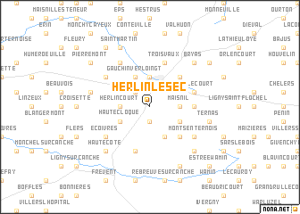 map of Herlin-le-Sec