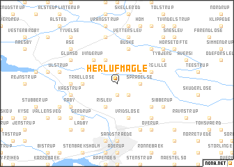 map of Herlufmagle