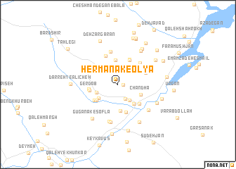 map of Hermānak-e ‘Olyā