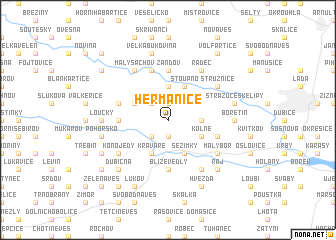 map of Heřmanice